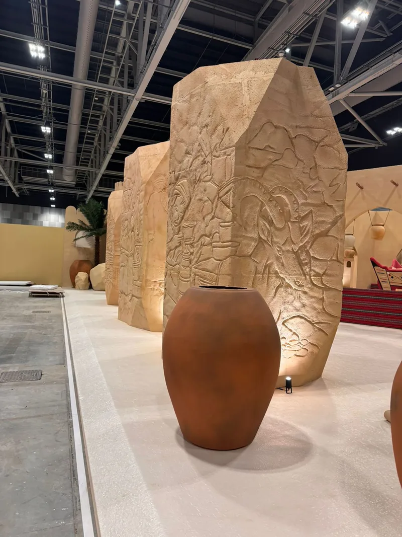 Contemporary lounge seating creating a premium hospitality environment at the Oman Convention & Exhibition Centre.