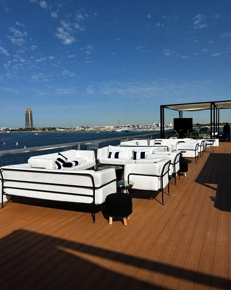 Premium VVIP lounge furniture supplied by Evolution Furniture for E1 Jeddah Corniche hospitality environments.