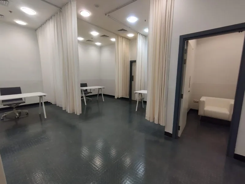Production office furnished with Mercury work tables, Samuel office chairs and Leo executive seating.