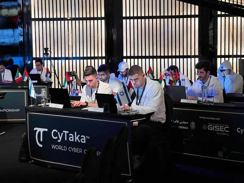 Soft seating and coffee tables forming a premium networking lounge during CyTaka World Cyber Championship.