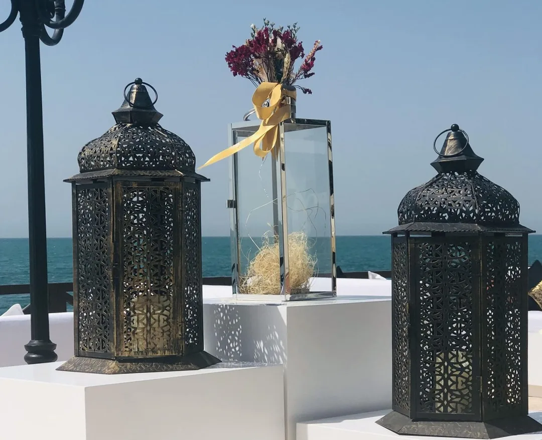 Premium rental furniture enhancing the atmosphere of Hilton Resort Ras Al Khaimah Ramadan terrace.