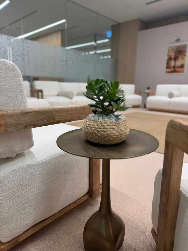 Modern event lounge furniture arranged for premium investor networking areas.