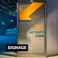 Evolution Furniture - event signage uae