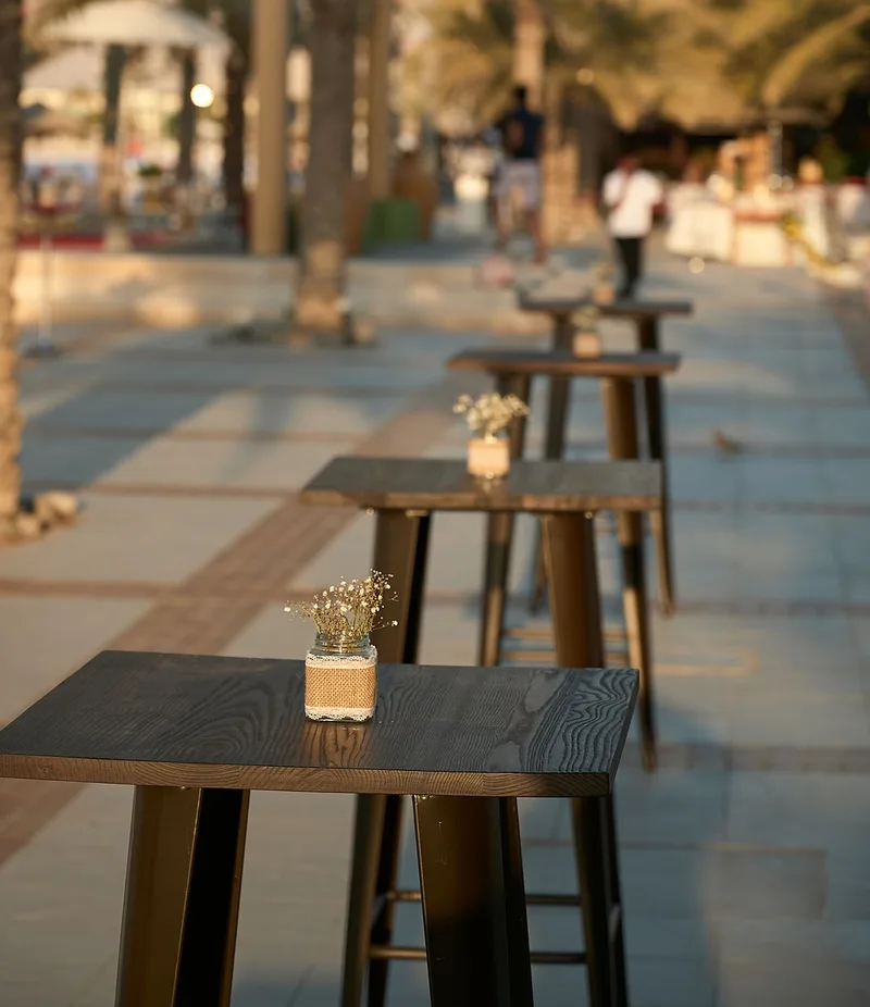 Evolution Furniture lounge seating arranged for premium guest hospitality during Hilton New Year's Eve celebrations.